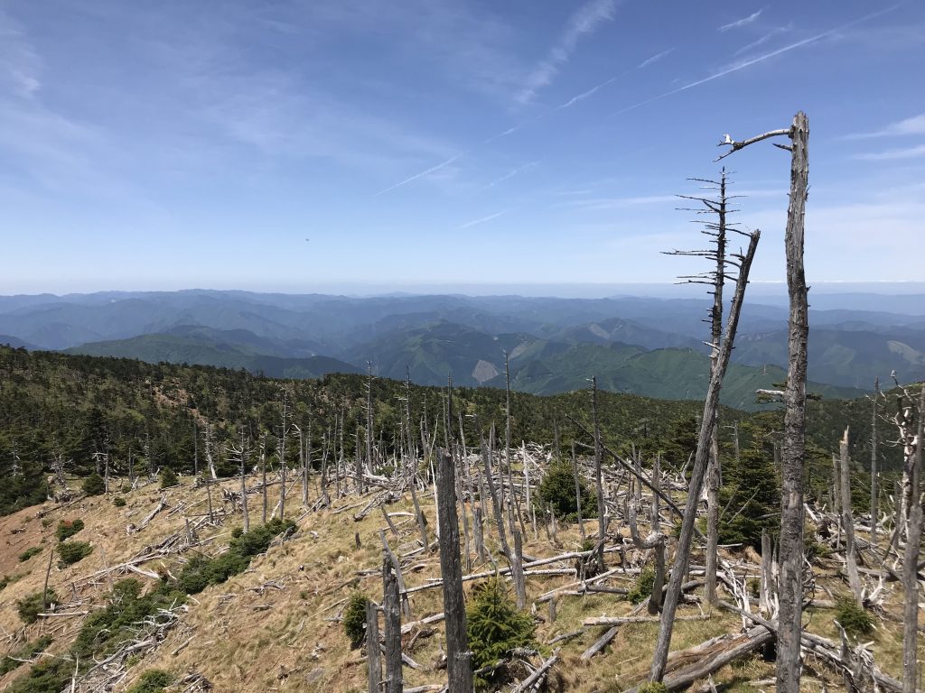 大峰山,八経ヶ岳,山頂,景色