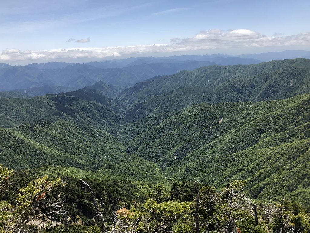 大峰山,八経ヶ岳,山頂,景色