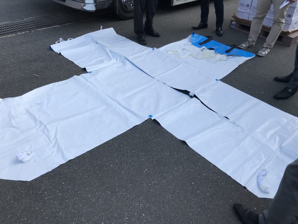 バラ積みでも手降ろし不要、省力化実験