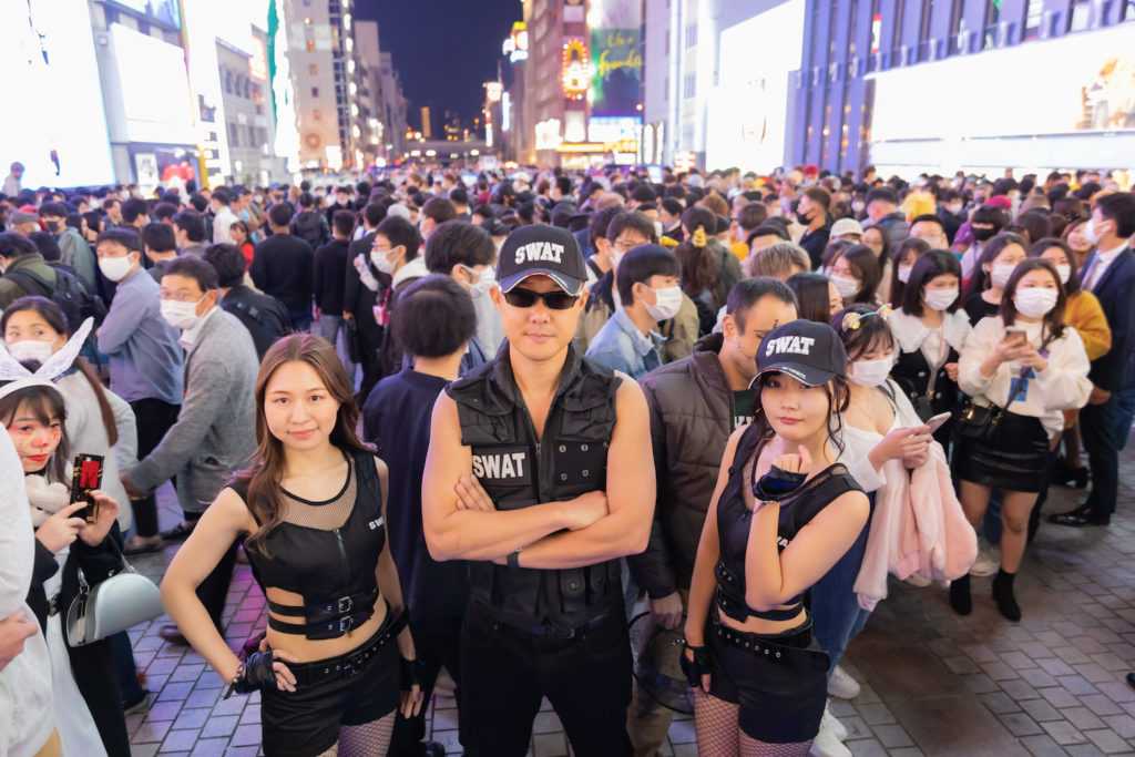 ハロウィン,コスプレ,SWAT,ひっかけ橋,戎橋,難波,心斎橋,福田健児,西畑里菜,rinanishihata,茉音,maaoopiin