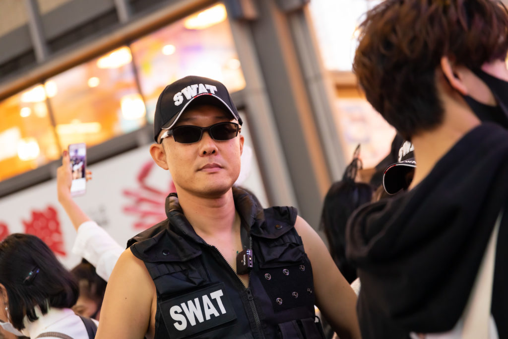 ハロウィン,コスプレ,SWAT,ひっかけ橋,戎橋,難波,心斎橋,福田健児