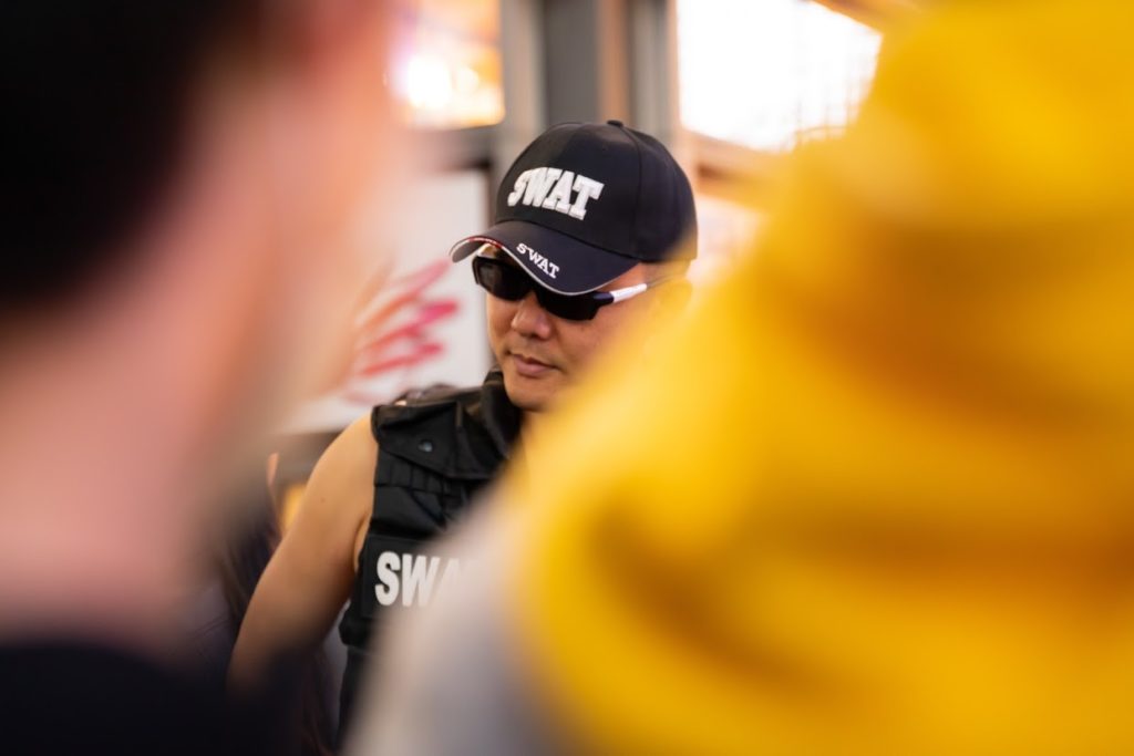 ハロウィン,コスプレ,SWAT,ひっかけ橋,戎橋,難波,心斎橋,福田健児